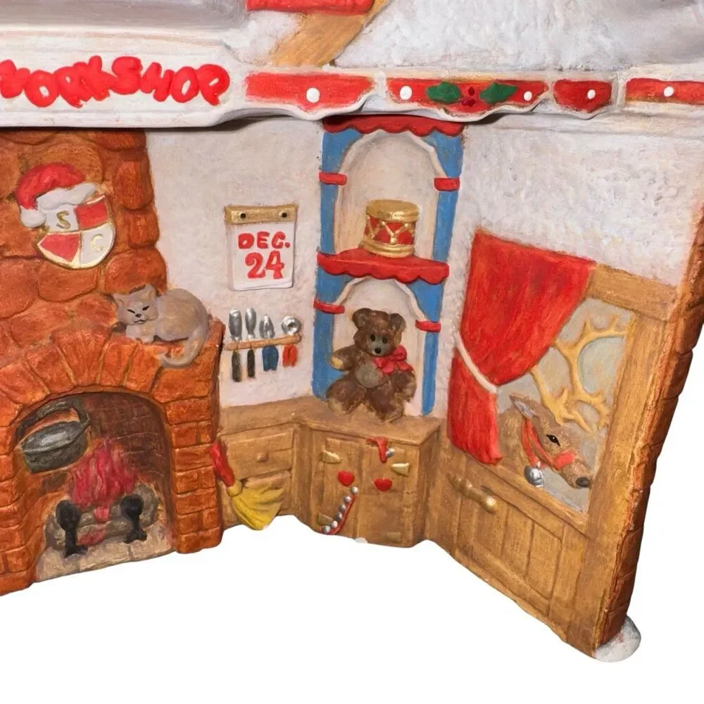 Vintage Santa's Workshop Christmas Village‎ Display Provincial Ceramic Mold